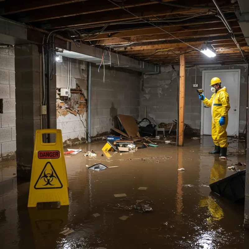 Flooded Basement Electrical Hazard in Fort Mill, SC Property