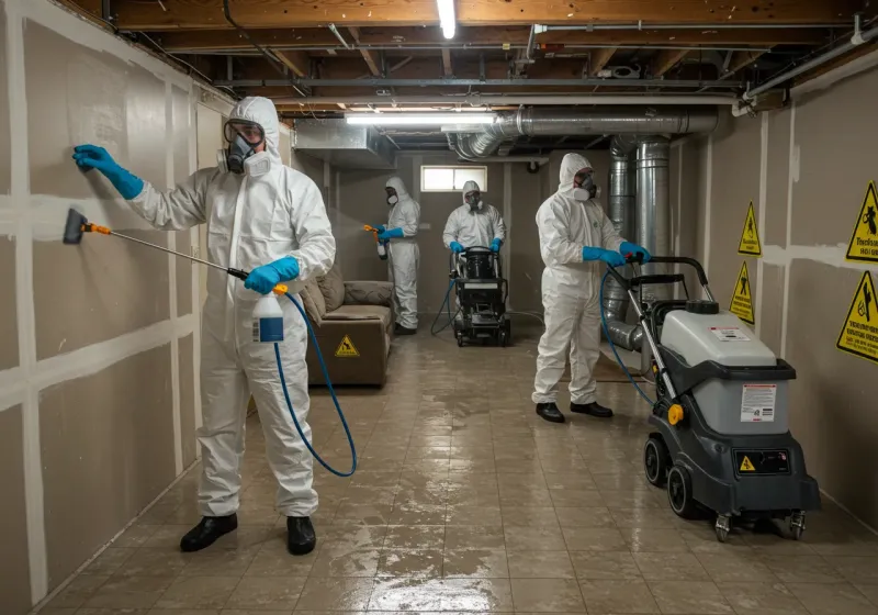 Basement Moisture Removal and Structural Drying process in Fort Mill, SC
